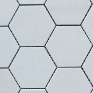 Thassos White  Marble Hexagon Honed Mosaic 3 inch 